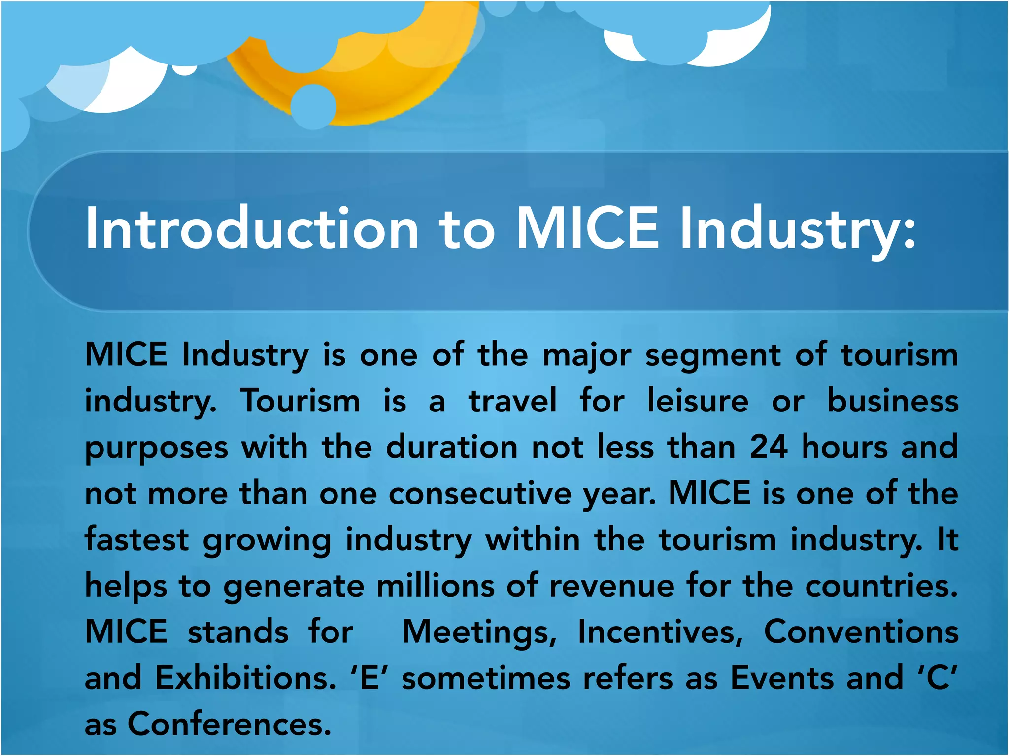 MICE Industry Definition PPT