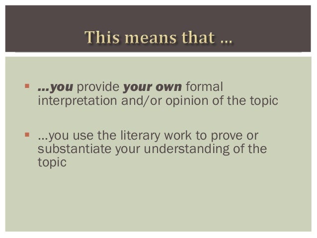 literature essay sample