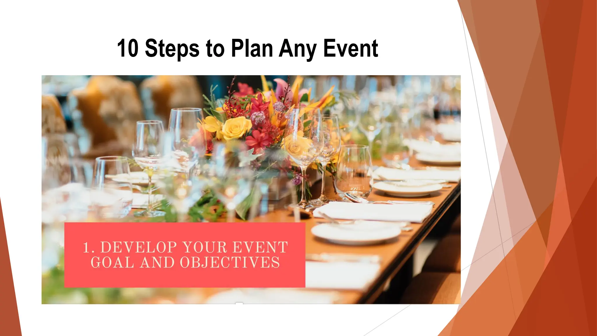 10 Steps to Plan Any Event
 