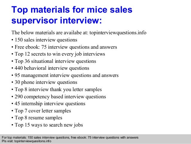 supervisor questions and answers