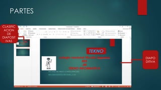 PARTES
DIAPO
DITIVA
CLASIFIC
ACION
DE
DIAPOSIT
IVAS
 