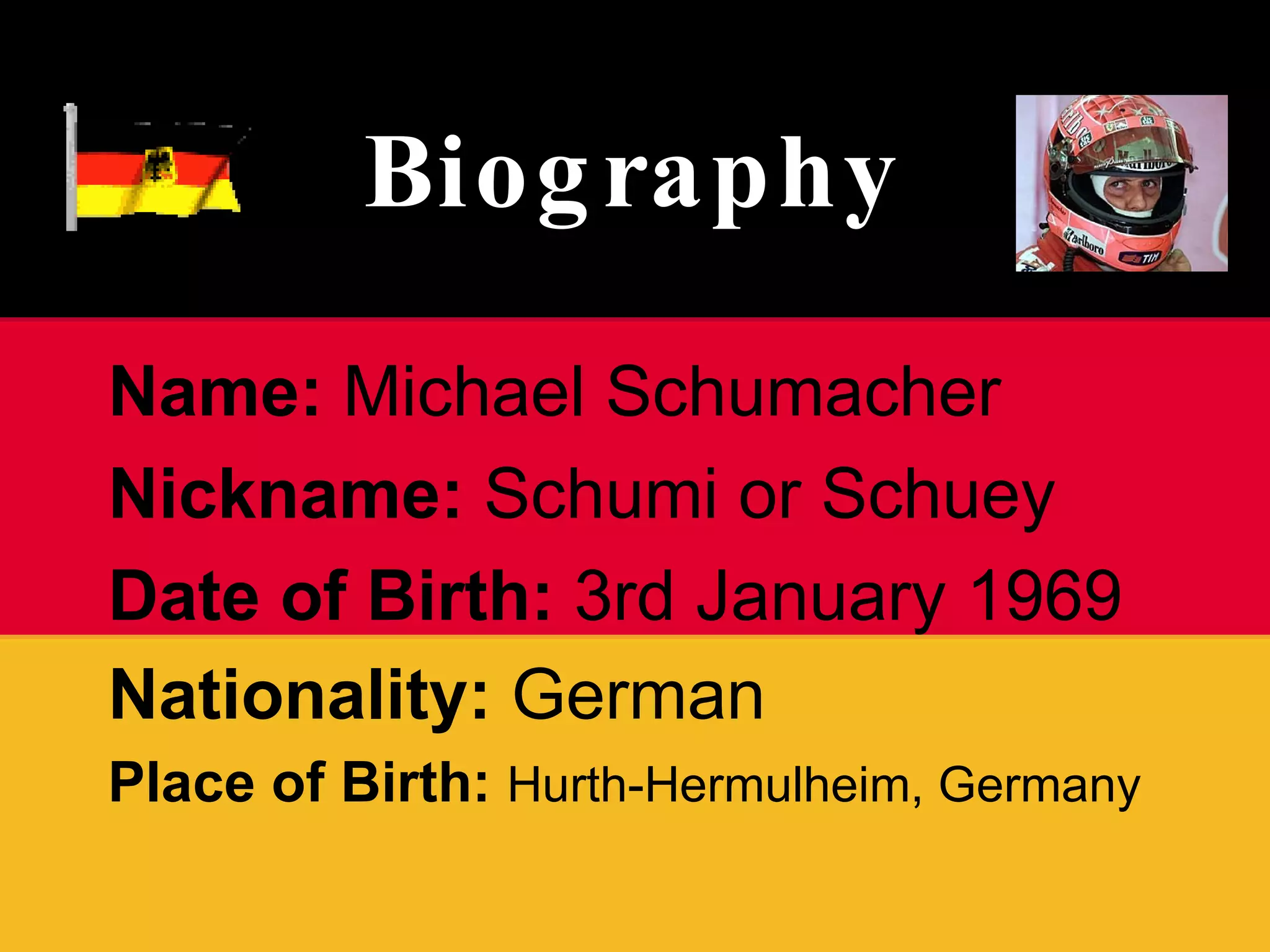 Michael Schumacher - The King of Formula 1 | PPT