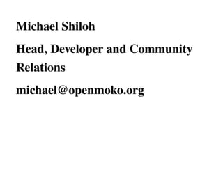 Michael Shiloh's presentation at eComm 2008