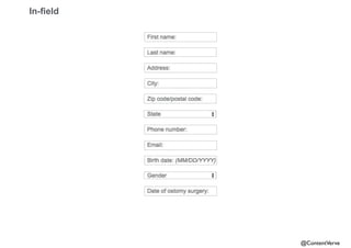 @ContentVerve 
In-field 
 