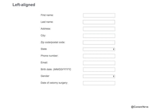 @ContentVerve 
Left-aligned 
 