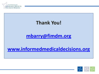 Implementation models are demonstrating that SDM can work “in the trenches”O’Connor et al. Cochrane Database of Systematic Reviews, 2009