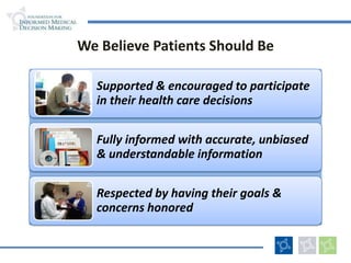 We Believe Patients Should Be