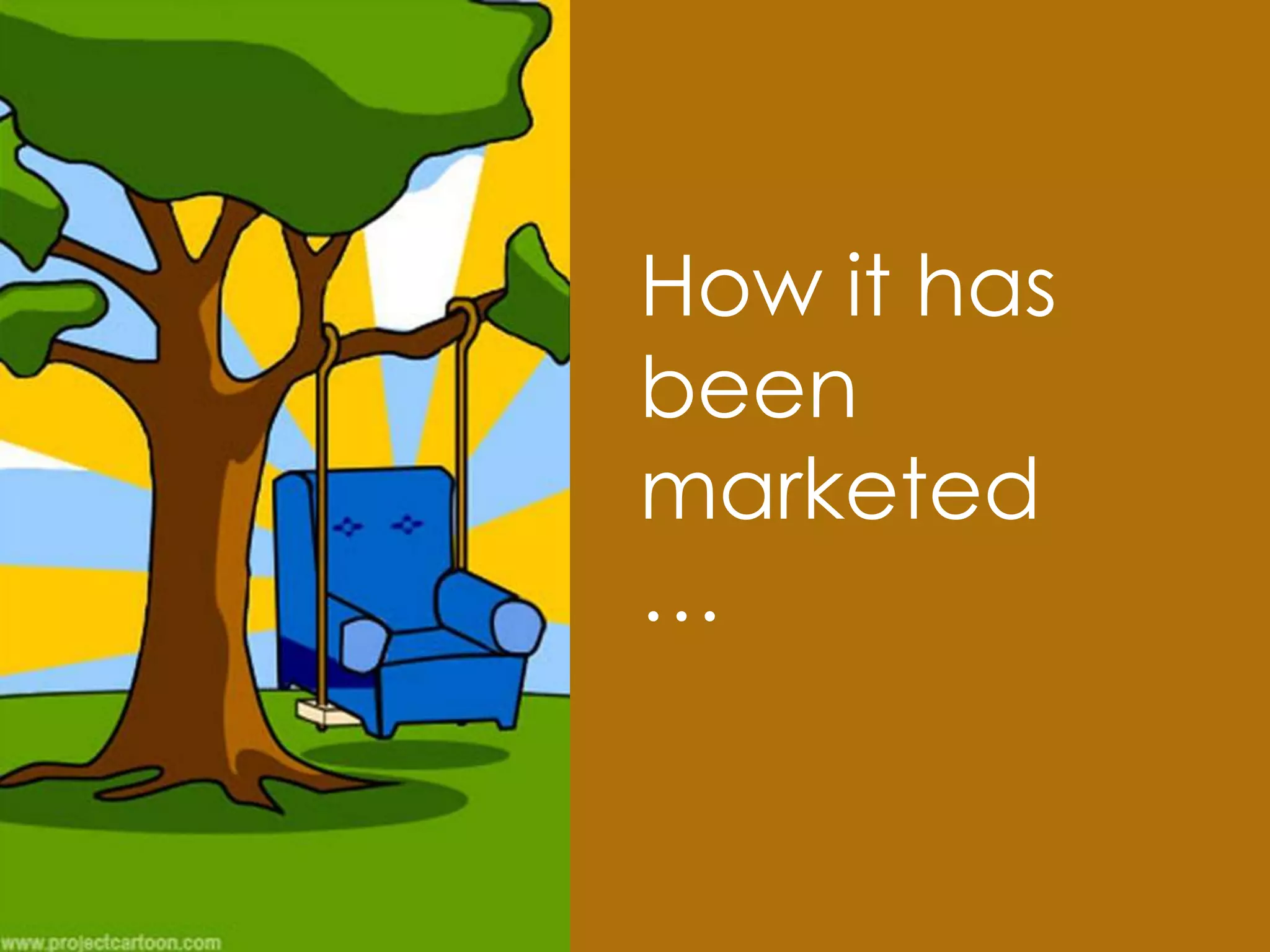 How it has
been
marketed
β¦