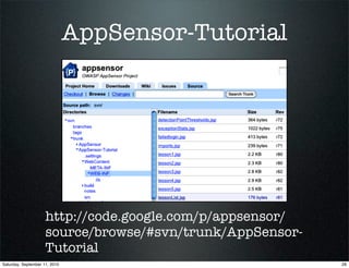 Real Time Application Defenses - The Reality of AppSensor & ESAPI
