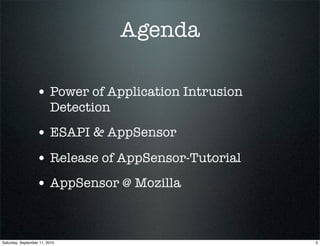 Real Time Application Defenses - The Reality of AppSensor & ESAPI