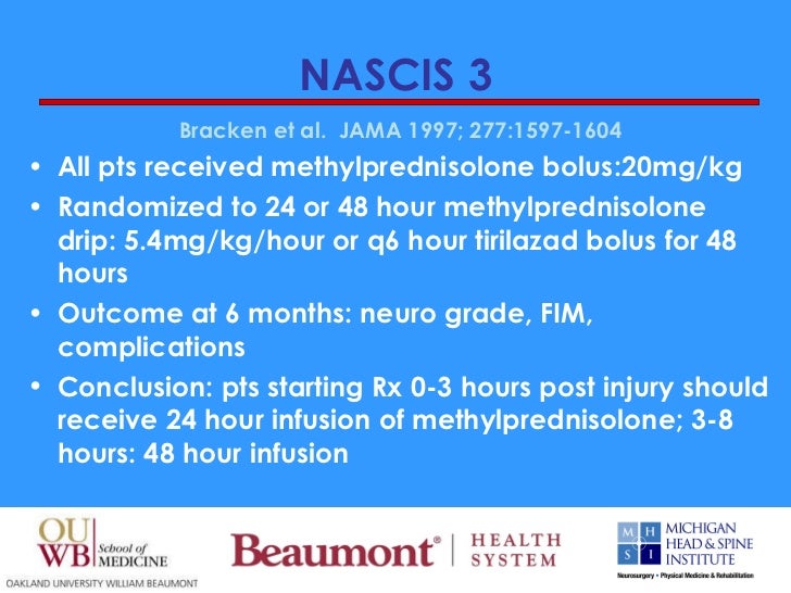 Methylprednisolone And Spinal Cord Injury