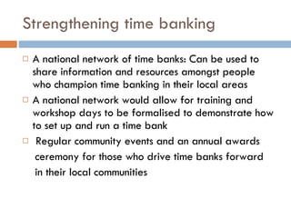Time Banking Examples Time Banking Presentation | PPT
