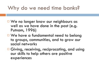 Time Banking Examples Time Banking Presentation | PPT