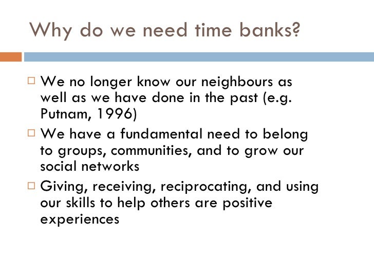 Time Banking Presentation