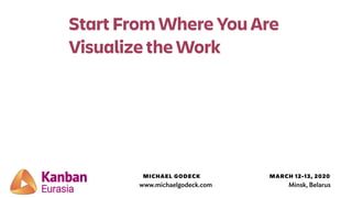 MICHAEL GODECK MARCH 12-13, 2020
www.michaelgodeck.com Minsk, Belarus
Start From Where You Are
Visualize the Work
 