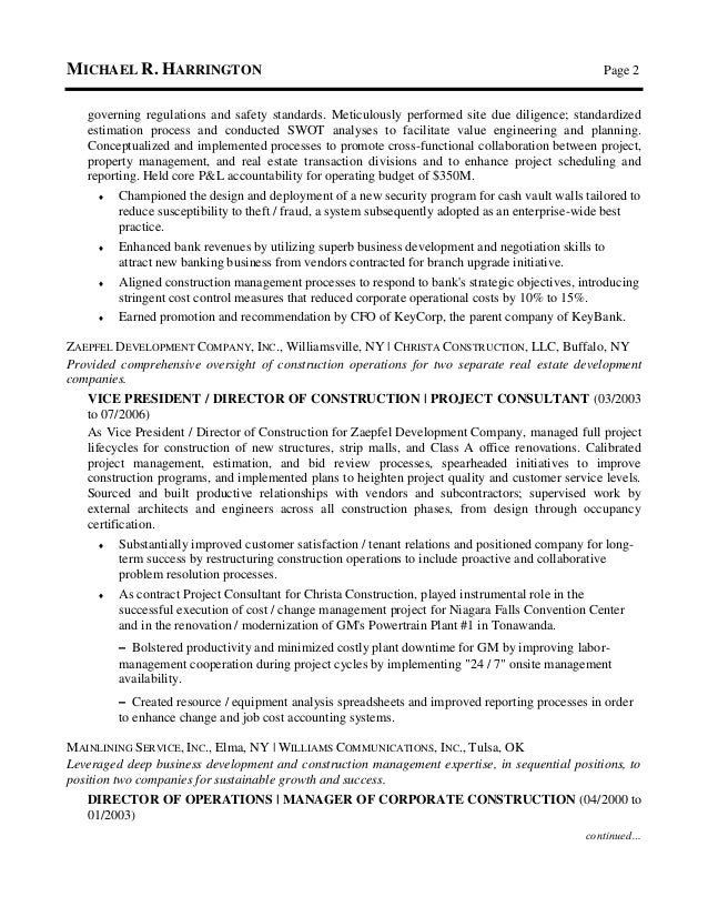 program management resumes