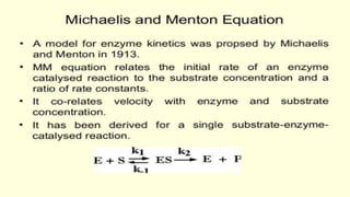 Michaelis menten equetion | PPTX | Chemistry | Science