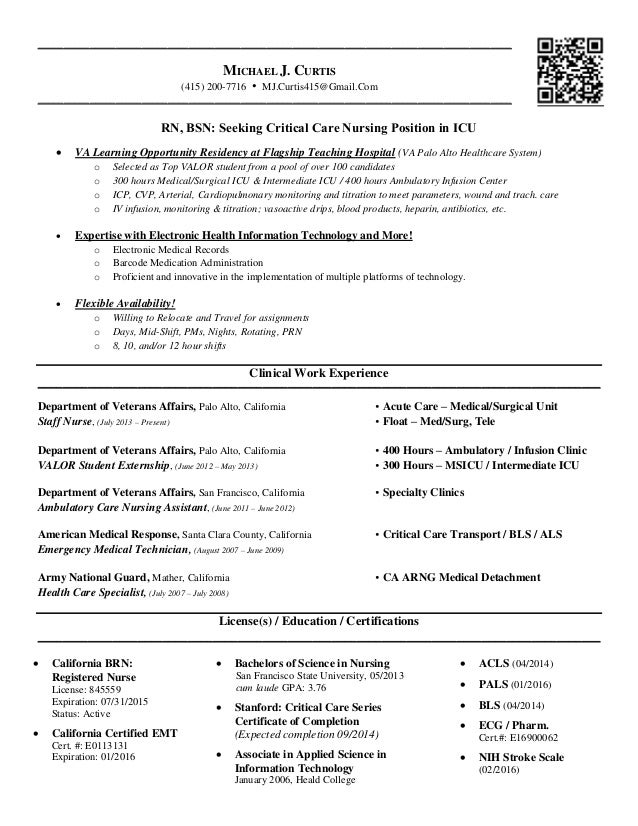 michael j curtis résumé most recent