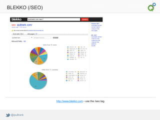 BLEKKO (/SEO)




                http://www.blekko.com - use the /seo tag.




 @ipullrank
 