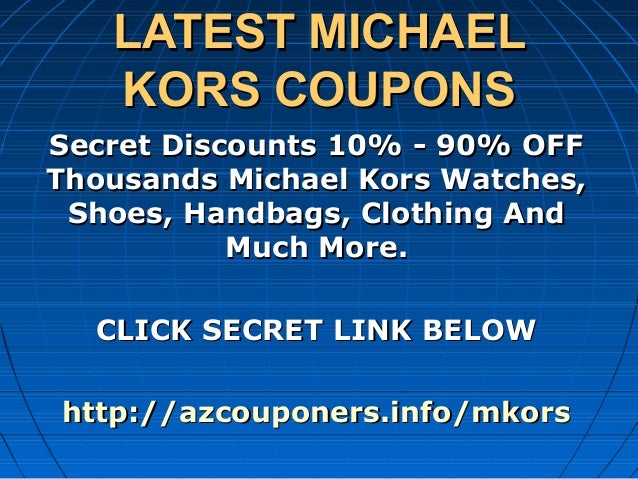 Michael kors coupons code promo code discount code 2013