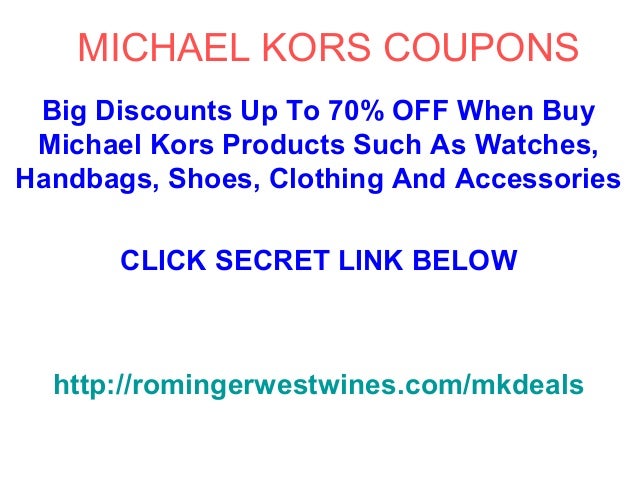 michael kors coupon