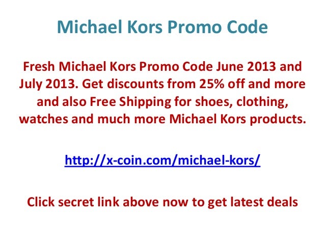 michael kors discount code