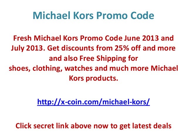 michael kors free shipping coupon code