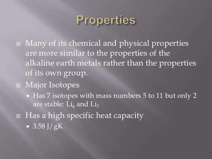 Physical And Chemical Properties Of Isotopes Physical And Chemical Properties Of Isotopes