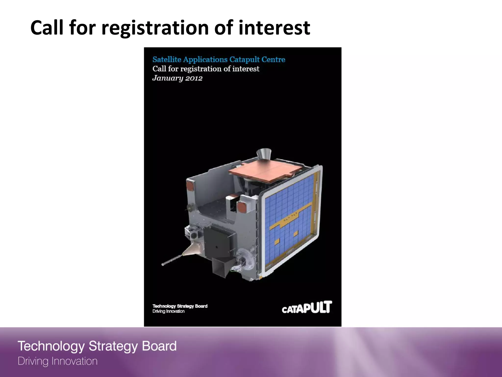 Call for registration of interest
 