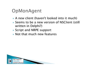 Nsclient OSMC 2008 | Advanced Windows monitoring and NSClient++ with Nagios by ...
