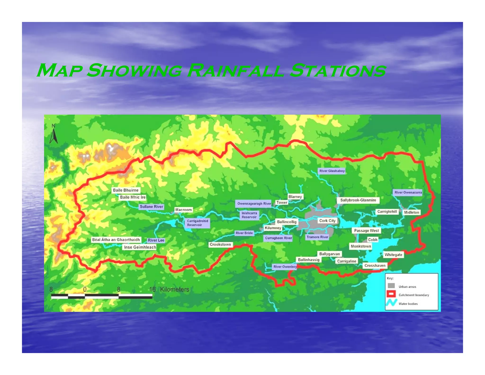 Map Showing Rainfall Stations
 