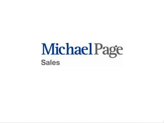 Michael Page Sales Road Ahead Presentation