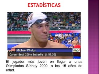 El jugador más joven en llegar a unas
Olimpiadas Sídney 2000, a los 15 años de
edad.
 