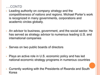 M.B.A. with high distinction from the Harvard Business School and Ph.D. in Business Economics from Harvard University