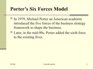 Michael Porter's six factor model: Dr. Gopal Thapa | PPT