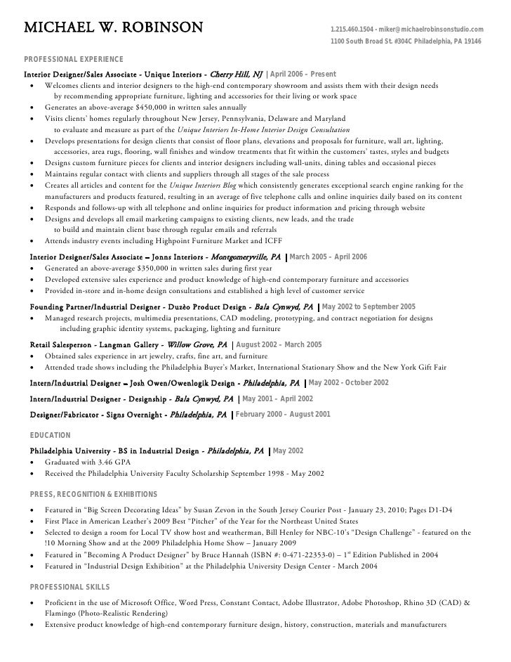 michael robinson resume 061610