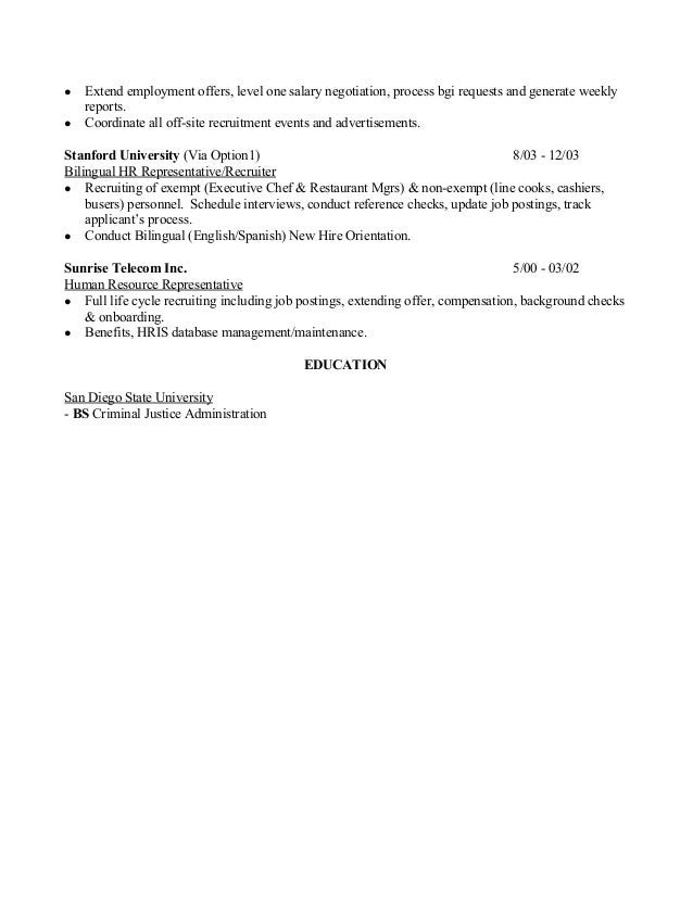 michael salas recruiter resume 2015 non it recruiter resume