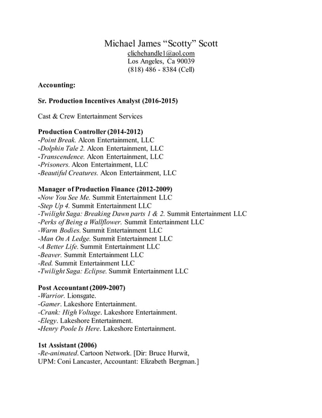 Michael "scotty" scott 2016 resume PDF