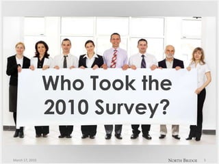 March 17, 20105Who Took the 2010 Survey?