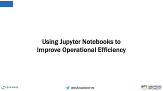@MySnozzberries
Using Jupyter Notebooks to
Improve Operational Efficiency
 