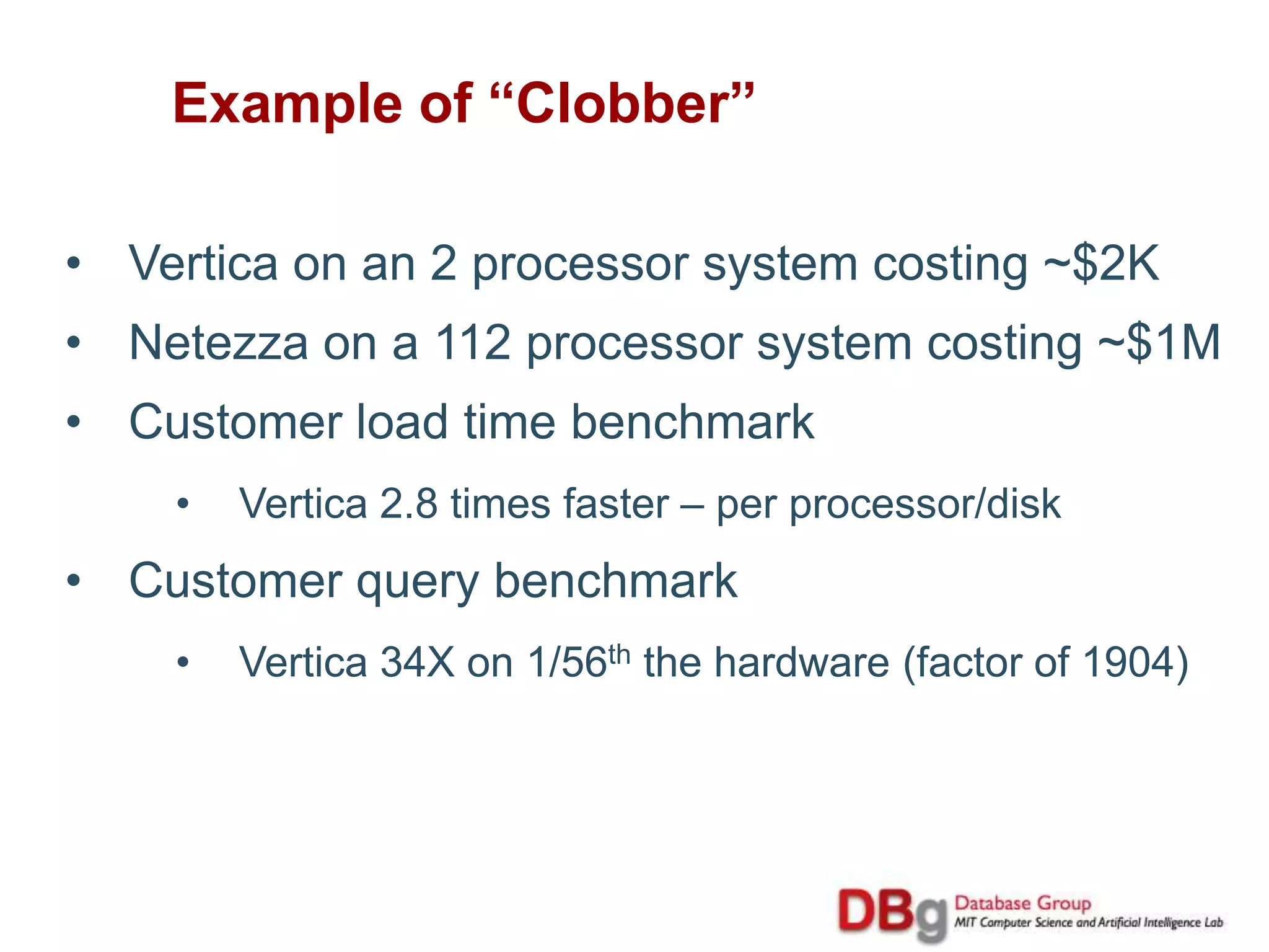 Scientific data (MatLab, SciDB)