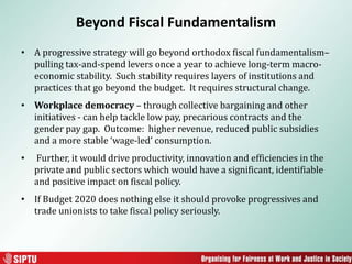 Michael Taft, SIPTU post budget 2020 analysis 16 Oct 19