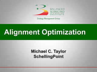 Alignment Optimization
Michael C. Taylor
SchellingPoint
 