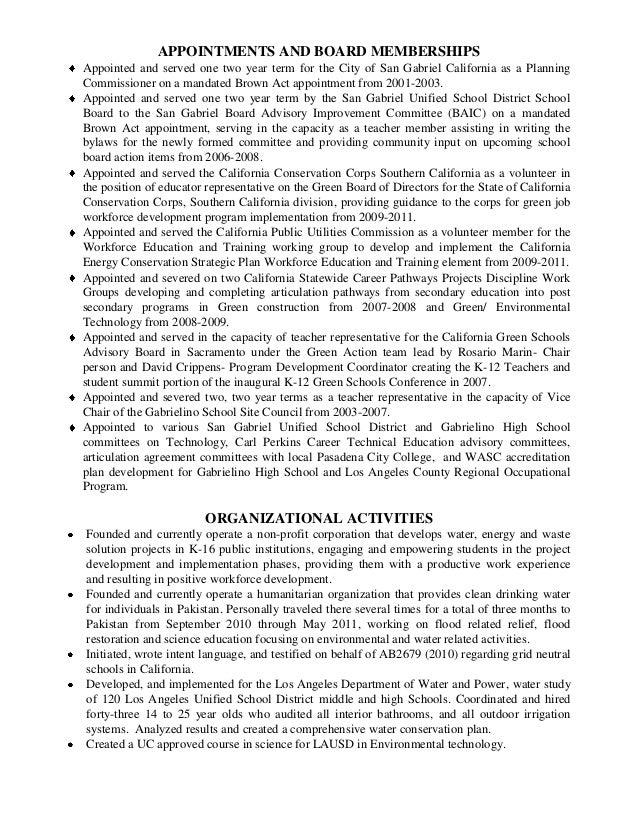 District conservationist resume