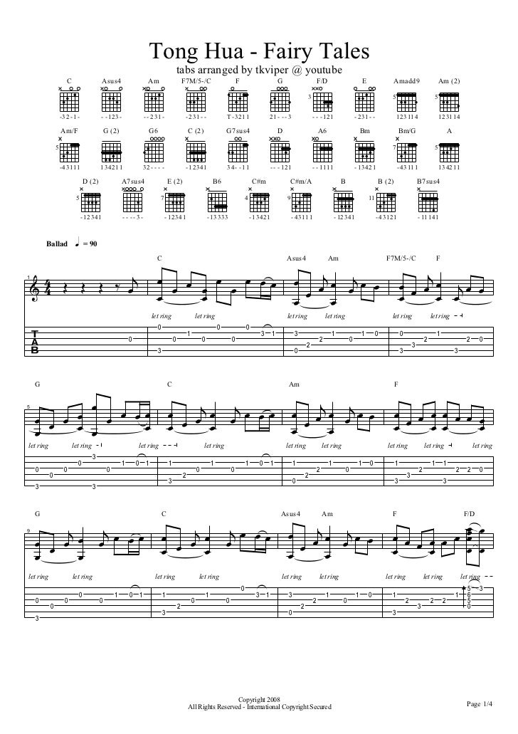 Fairy Tale Michael Wong Piano Sheet Music - Best Music Sheet