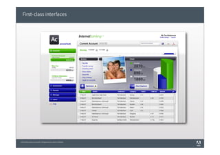 First-class interfaces




©2010 Adobe Systems Incorporated. All Rights Reserved. Adobe Confidential.
 
