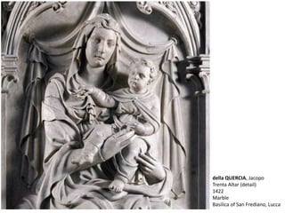 della QUERCIA, Jacopo
Trenta Altar (detail)
1422
Marble
Basilica of San Frediano, Lucca
 