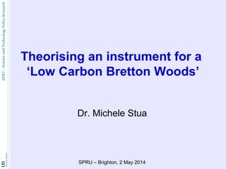 Theorising an instrument for a
‘Low Carbon Bretton Woods’
Dr. Michele Stua
SPRU – Brighton, 2 May 2014
 