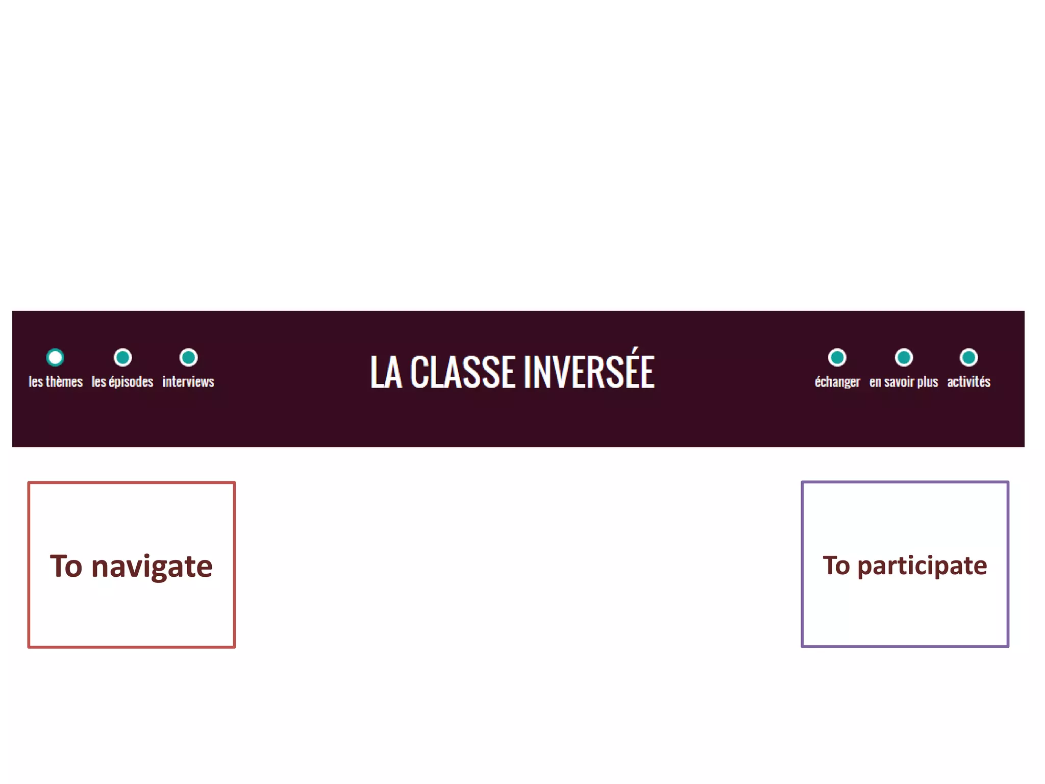 To navigate To participate