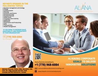 Alvana Business Consulting's brochure.
